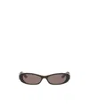 Balenciaga Eyewear Rectangular Frame Sunglasses In Brown