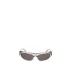 Balenciaga Eyewear Rectangular Frame Sunglasses In Gray