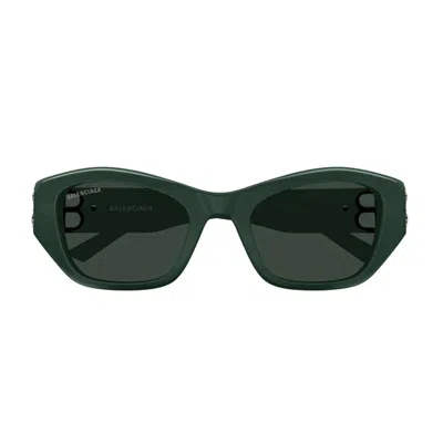 Balenciaga Eyewear Rectangular Frame Sunglasses In Green