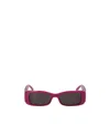 Balenciaga Eyewear Rectangular Frame Sunglasses In Purple