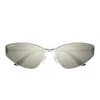 Balenciaga Bb0335s Mercury-linea Everyday 006 Sunglasses In Silver