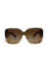 BALENCIAGA BALENCIAGA EYEWEAR SQUARE FRAME SUNGLASSES