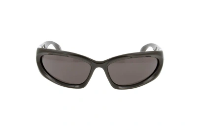 Balenciaga Eyewear Swift Oval Sunglasses In Grey