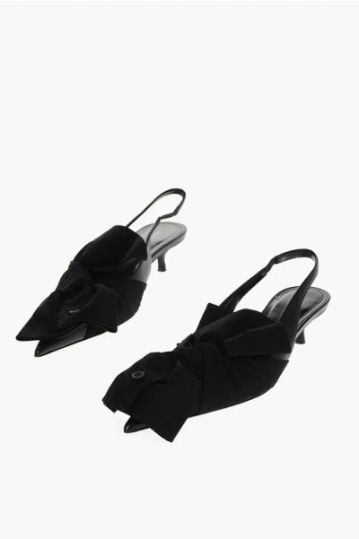 BALENCIAGA FABRIC CHEMISE SLINGBACKS WITH FRONT BOW 4CM