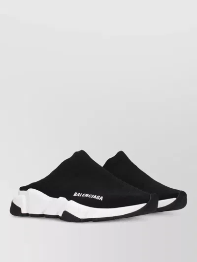 Balenciaga Fabric Mules In Black