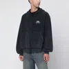 Balenciaga Faded Black 3b Sports Icon Hooded Sweatshirt In Black