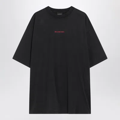 BALENCIAGA BALENCIAGA FADED BLACK BALENCIAGA BACK MEDIUM FIT T SHIRT