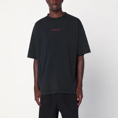 Balenciaga Faded Black  Back Medium Fit T-shirt