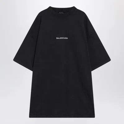 Balenciaga Faded Black Dry Fleece Uniform Merch T-shirt Men