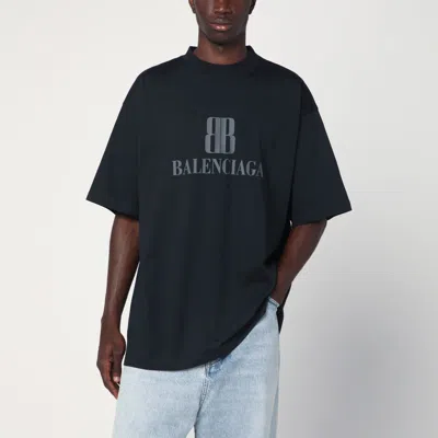BALENCIAGA FADED BLACK NANO BB MEDIUM FIT T-SHIRT