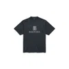 Balenciaga Faded Black Nano Bb Medium Fit T-shirt In Black