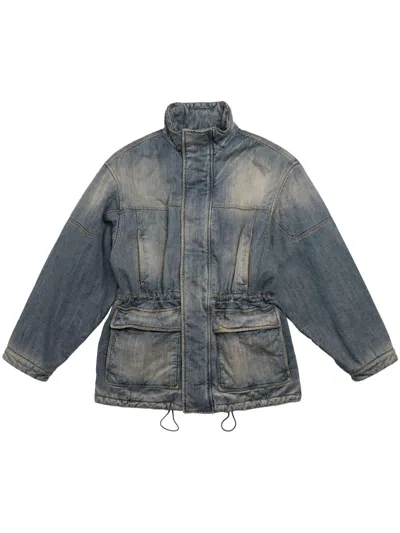 Balenciaga Ausgeblichene Jeansjacke In Gray