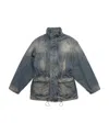 Balenciaga Ausgeblichene Jeansjacke In Gray