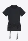 Balenciaga Faded Lingerie T-shirt In Black
