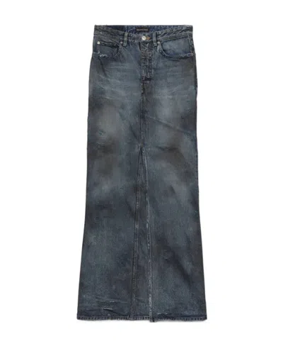 BALENCIAGA BALENCIAGA FADED-EFFECT MAXI SKIRT