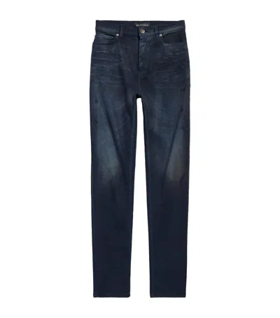 Balenciaga Faded Skinny Jeans In Black