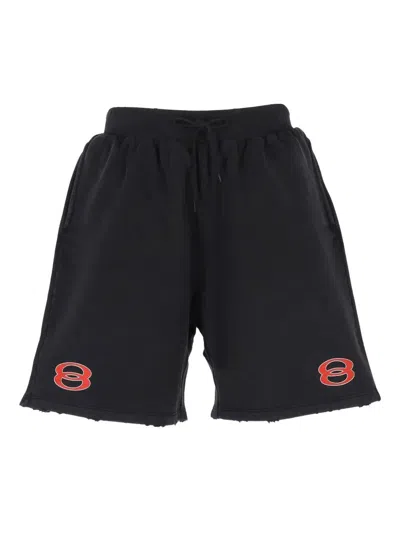 Balenciaga Faded Wash Black Clothing Shorts