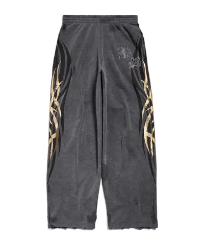 Balenciaga Fading Effect Sweatpants In Black