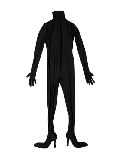 Pre-owned Balenciaga Falkon Ls Turtleneck Bodysuit W/ Tags In Black