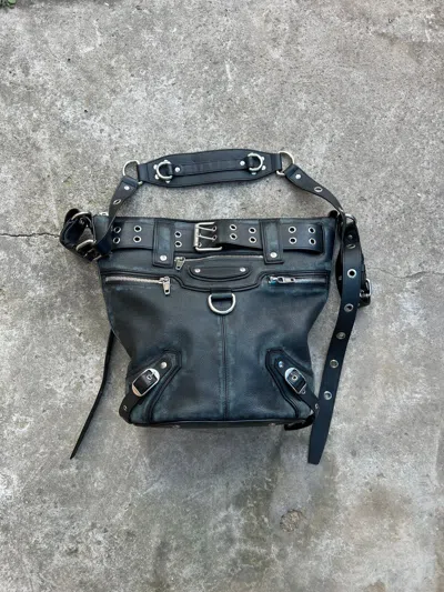 Pre-owned Balenciaga Fall22 Lost Tape Emo Bag Sz. M In Black