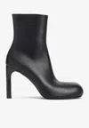 Balenciaga Ankle Bootie With Round Toe Design In Black