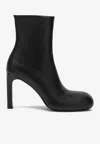 Balenciaga 80mm Fargo Leather Ankle Boots In Black