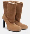 Balenciaga 105mm Fargo Logo-patch Heel Boots In Brown