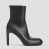 Balenciaga Ankle Bootie With Round Toe Design In Black