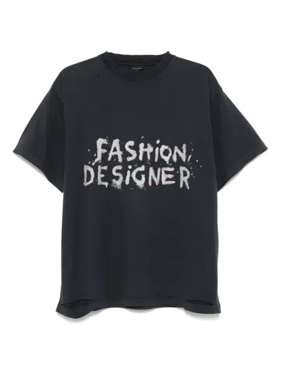 Balenciaga Fashion Designer T-shirt In Black
