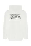 Balenciaga Logo Fashion Institute Oversized Hoodie In White