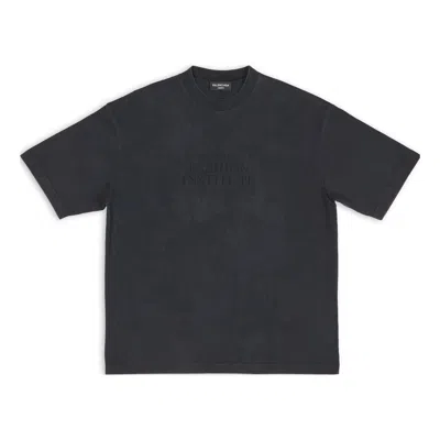 Balenciaga Fashion Institute T-shirt Medium Fit 'washed Black'