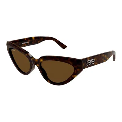 Balenciaga Eco-friendly Black Sunglasses For Women In Brown