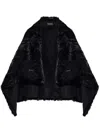 Balenciaga Faux-fur Coat In 黑色