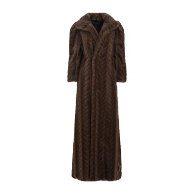 BALENCIAGA BALENCIAGA FAUX FUR MAXI COAT