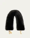 Balenciaga Faux Fur Shoulder Strap In Black