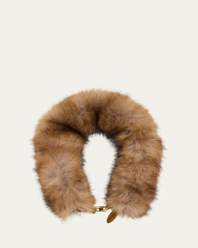 Balenciaga Faux Fur Shoulder Strap In Brown
