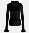 Balenciaga Top Mit Faux Fur In Schwarz