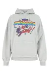 Balenciaga Grey Cotton Oversize Sweatshirt In Multi