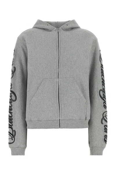 Balenciaga Women Grey Cotton Sweatshirt In Gray