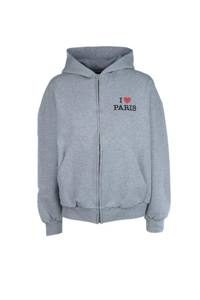 Balenciaga Woman Grey Sweatshirts In Gray