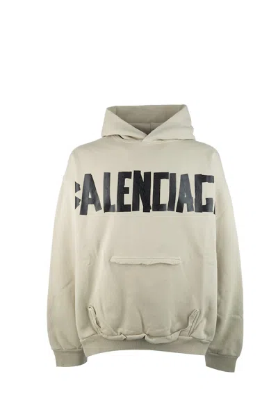 Balenciaga Hooded Sweatshirt In Neutral