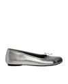 Balenciaga Fetish Moulded Leather Ballerina Shoes In Gray