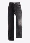 Balenciaga Fifty-fifty Jeans In Black