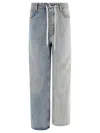 Balenciaga Men's "fifty-fifty" Jeans In Blue