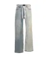 Balenciaga Fifty-fifty Jeans Light Blue In Gray