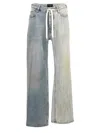 Balenciaga Fifty-fifty Light Blue Jeans With Asymmetric Legs In Denim Women