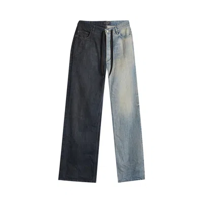 Pre-owned Balenciaga Fifty-fifty Pants 'grey/outback Blue' | Men's Size M