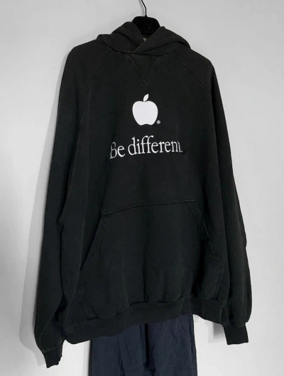 Pre-owned Balenciaga Findsize 2 Be Different Long Hoodie In Black