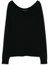 Balenciaga Fine-knit Sweater In Black