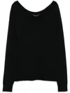 Balenciaga Fine-knit Sweater In Black